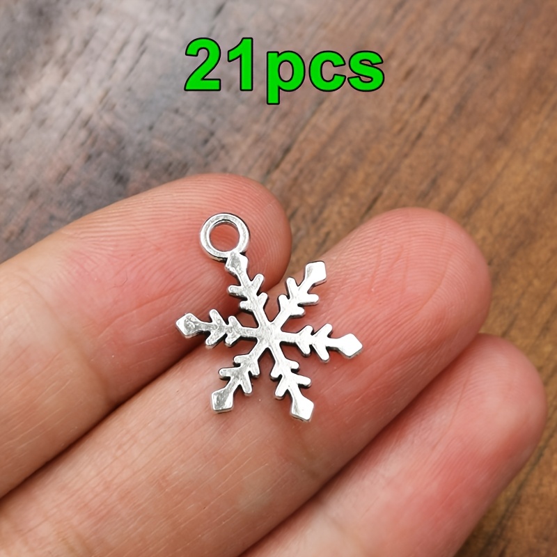 21pc Snowflake Pendant Christmas Charm Jewellery Set